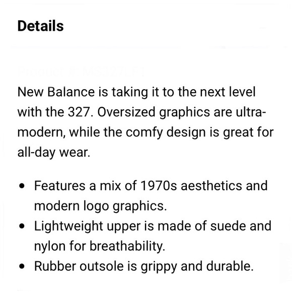 NEW BALANCE 327 SNEAKERS - Picture 9 of 10